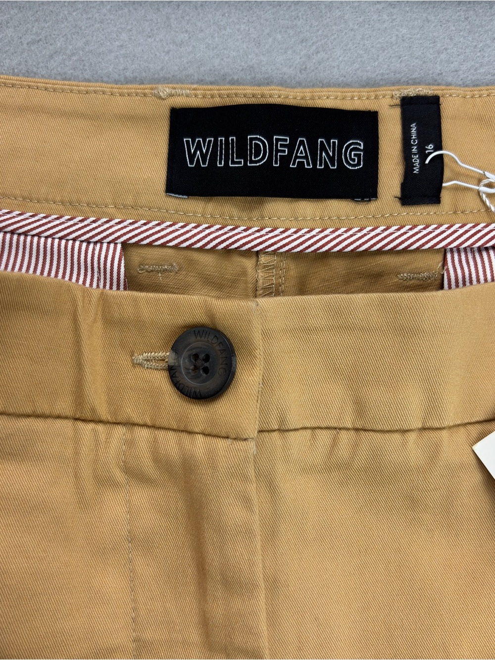 Wildfang The Essential Trouser Camel Sz 16 New Cuffed 2 Side & Back Pockets NWT - Picture 6 of 10